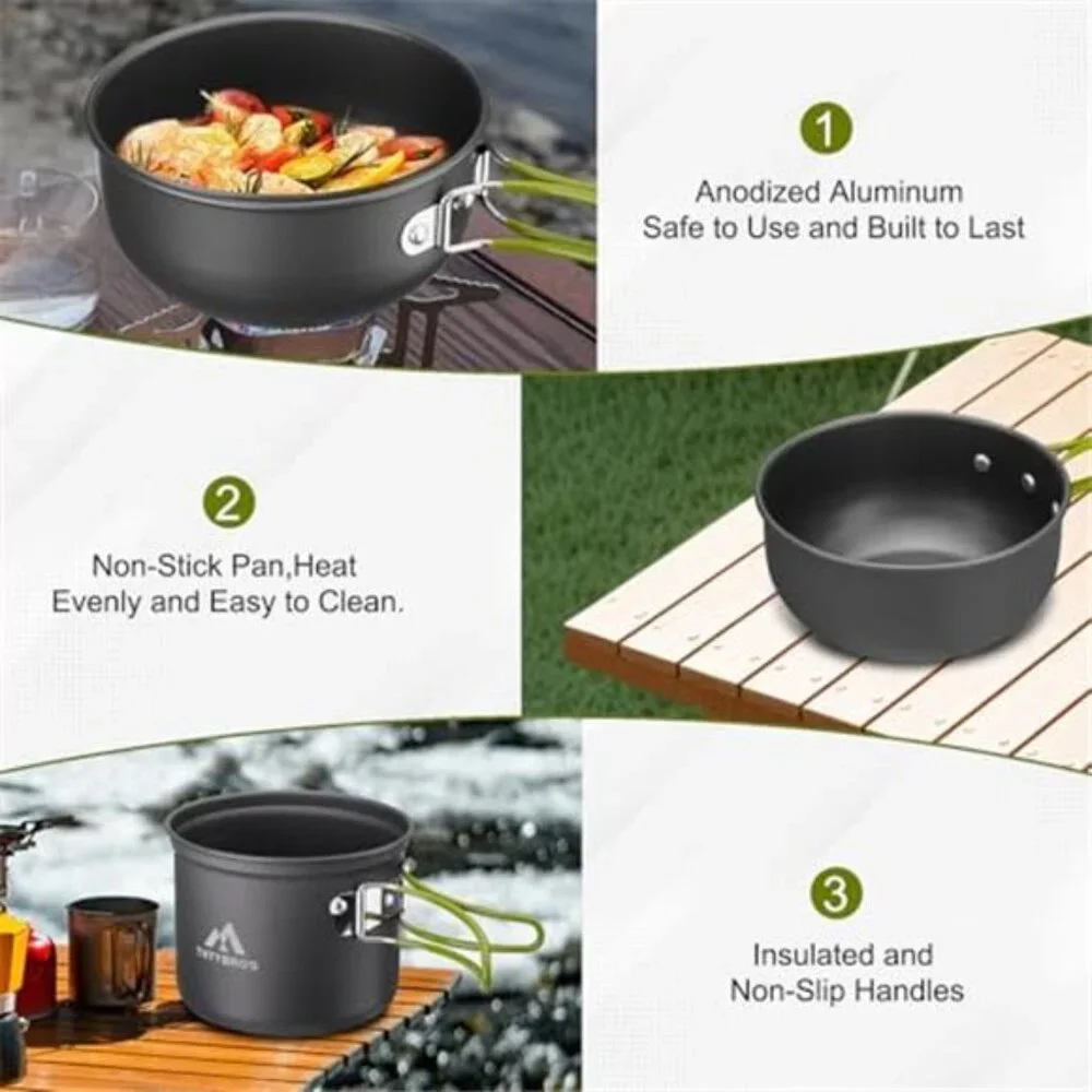 Camping Cookware Kit Backpacking Set
